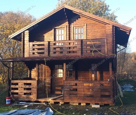 Проект деревянного дома из профилированного бруса дачного «АртХаус»