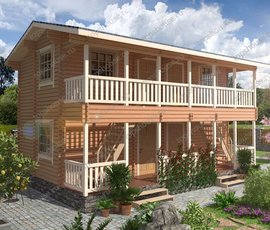 Проект деревянного дома Летний гостевой «Квартет»