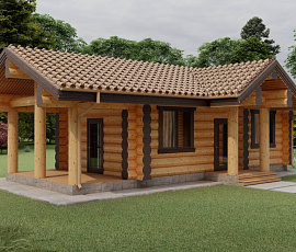 Проект дома из бревна ручной рубки Ишимбай