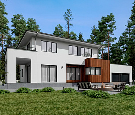 Проект дома с плоской крышей Мюнхен-237