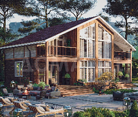 Проект деревянного фахверкового дома Кортела
