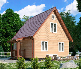 Проект деревянного дома Дачник 6х6