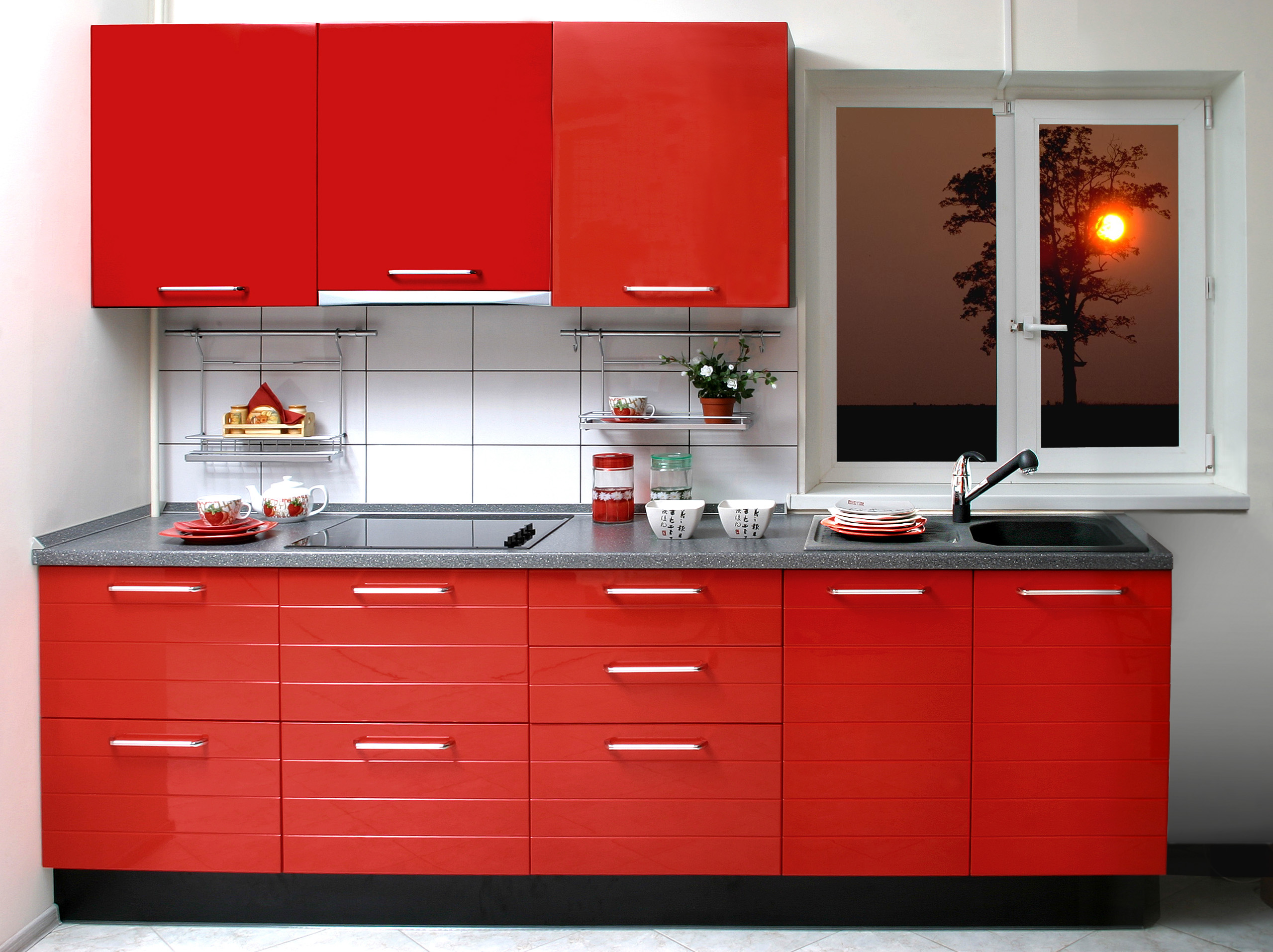 Дизайн красной кухни. Для смелых и энергичных