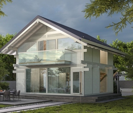 Проект дома с двускатной крышей Фемили