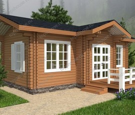 Проект деревянного дома с мансардой «Тихая заводь»