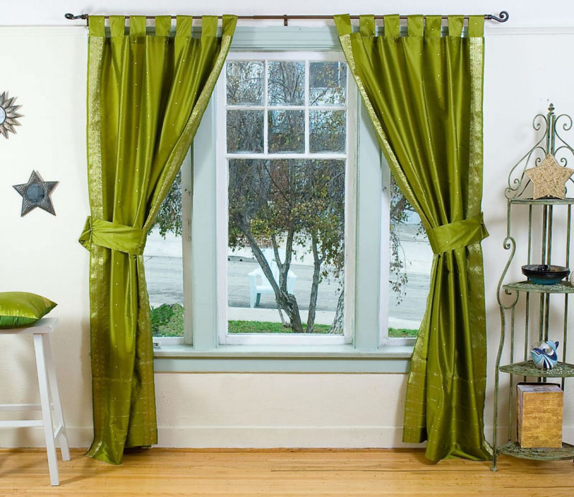 Зеленые шторы: шторы зеленого цвета в интерьере