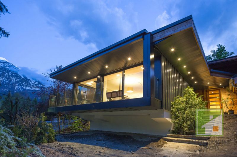 Красота и эффектность современного дома в стиле Шале от студии Chevallier Architectes
