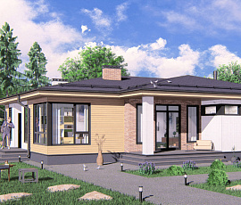 Проект дома с вальмовой крышей Эдгар