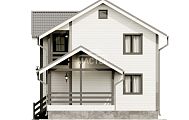 Проект дома Дом каркасный 9,5х8 с террасой