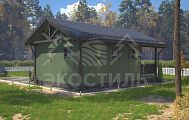 Проект бани Каркасная Б-001