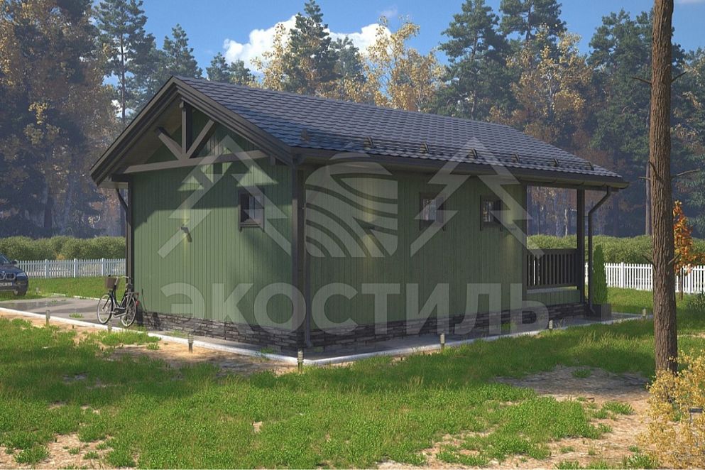 Проект бани Каркасная Б-001