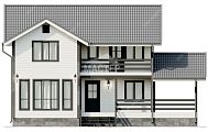 Проект дома Дом каркасный 9,5х8 с террасой