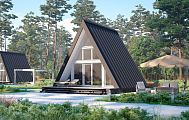 Проект дома A-frame 34