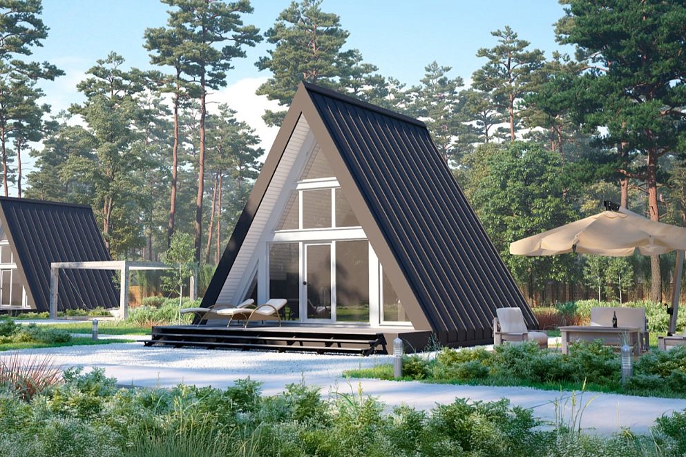 Проект дома A-frame 34