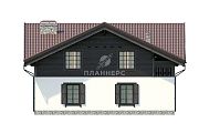 Проект большого комбинированного загородного дома в стиле Шале