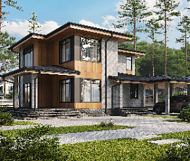 Проект деревянного двухэтажного дома №265
