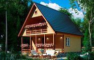 Проект дома Терек 6x7 с террасой