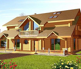 Проект деревянного трехэтажного дома AS-275