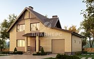 Компактный дом с мансардным этажом, балконом и гаражом