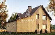 Компактный дом с мансардным этажом, балконом и гаражом