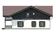 Проект большого комбинированного загородного дома в стиле Шале