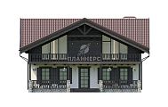 Проект большого комбинированного загородного дома в стиле Шале