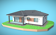 Проект дома Верона Prefab 136-1 (ПРЕфаб технология)