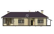 Проект большой загородной бани с зоной отдыха и крытой верандой