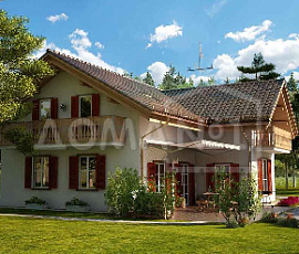 Проект двухэтажного дома в итальянском стиле Лозанна