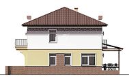 Проект двухэтажного дома с балконом, террасой и оригинальной отделкой