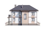 Проект двухэтажного коттеджа с террасой и балконом
