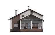 Проект большого загородного дома с подвалом, гаражом, мансардой и панорамными окнами