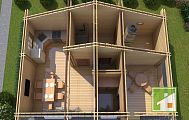 Проект бани из бруса «Душевный простор»