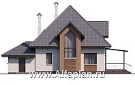 Проект: 598B. «Гемма»  - проект дома с мансардой, из газобетона, с сауной и с террасой, с гаражом, современный стиль