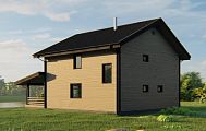 Проект дома Каркасный дом с сауной Атлас 8*8