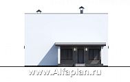 Проект: 1031E. «Тау» - проект двухэтажного каркасного дома, планировка спальня на 1 эт,  в стиле минимализм