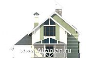 Проект: 91A. «Компакт» - проект дома с мансардой, с террасой и с двускатной кровлей