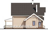 Проект: 859B. «АльфаВУД» - проект дома с мансардой, из дерева, с террасой