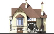 Проект: 53A. «Серебряный век» -  проект двухэтажного дома, планировка с эркером и вторым светом, с гаражом в цокольном этаже