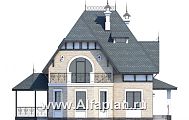 Проект: 510A. «Вианден» - проект дома с мансардой, с террасой, в стиле замка
