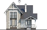 Проект: 520A. «Кадет» - проект дома с мансардой, из кирпича, в стиле эклектика