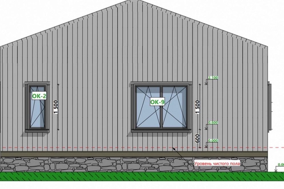 Проект дома Каркасный дом 10х7 Орешник