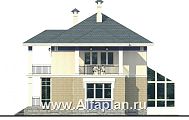 Проект: 112A. «Аристократ» - проект современного двухэтажного дома с террасой и балконом, в стиле модерн