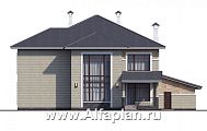 Проект: 709B. «Висла» — проект двухэтажного дома, особняк с двусветной столовой, с террасой и гаражом на 2 авто