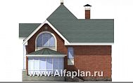 Проект: 65A. «Романтика» -  проект дома с мансардой, с  полукруглой верандой, второй свет в столовой