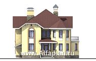 Проект: 49A. «Амбиент» - проект двухэтажного дома из газобетона, с эркером и с террасой, открытая планировка