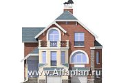 Проект: 70A. «Корвет» - проект трехэтажного дома, из газобетона, с гаражом на 2 авто в цоколе, с эркером
