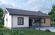 Проект дома Каркасный 122м2 с 3 спальнями