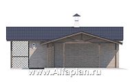 Проект: 240C-1. Проект бани с навесом для авто, в стиле эклектика