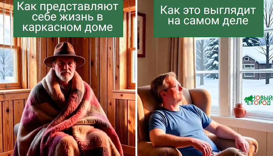 Каркасный дом зимой: замерзнем или нет?  Считаем деньги и заглядываем внутрь стены